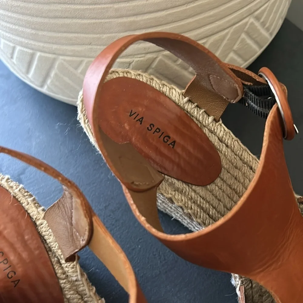 Via Spiga Nolan Buckle Ankle Espadrille. Size 8